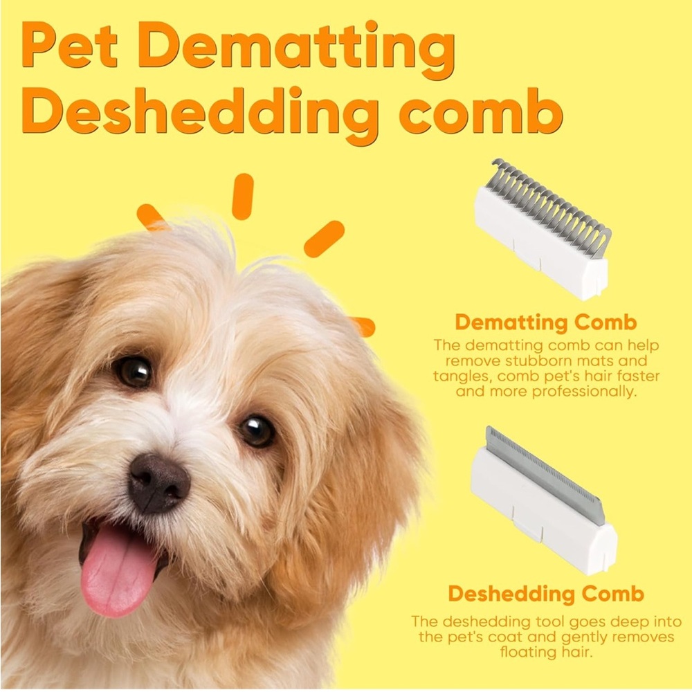 Dog Steam Grooming Brush and Metal Comb Combo - Picture 5 of 9